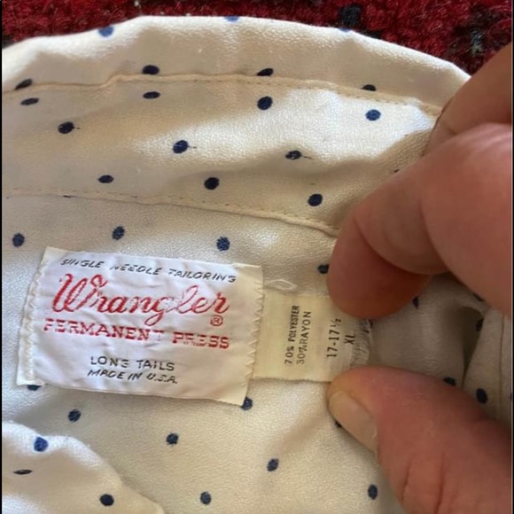 Vintage Wrangler Western Polka Dot XL - Picture 2 of 2